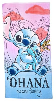 My sweety pop Strandtuch Stitch – Badetuch – Lilo und Stitch – Kinder – 70 x 140 cm – 100 % Baumwolle – Urlaub – Geschenkidee