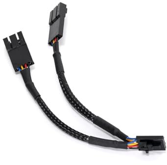 Ruimou 1 câble répartiteur PWM pour ordinateur PC 4 broches 1 mâle vers 2 femelles (longueur du câble 100 mm) compatible avec Corsair RGB Fan Hub/Corsair Lighting Node Pro/Conmander Pro Core
