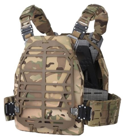 Tactical PFM Modular Airsoft Hunting Vest Autofit Cummerbund MOLLE Comfort Foam Quick Release Buckle Plate Carrier Armor Vest(VE-81R-CP)