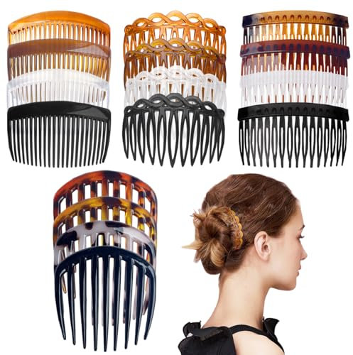 16 Stück Haarkamm zum Stecken, XingyLi Haar Seitenkamm Kunststoff Haarkämme mit 9/11/16/23 Zähnen, French Side haare Combs Einsteckkamm, Twist Kamm Haarspangen Dekorativer Steckkamm Haare für Frauen