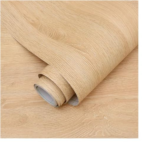 Adhesivos de Pared a Prueba de Aceite Papel tapiz autoadhesivo, pegatinas de renovación de muebles, pegatinas de película de imitación de madera impermeables y a prueba de aceite for cocina(Yellow oak