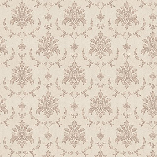 Pack of 5 Dolls House Miniature Large Leafy Damask Wallpaper