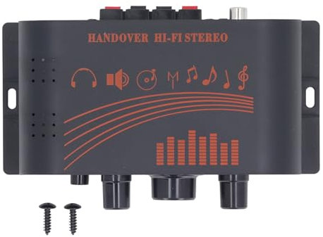 Sunicon Amplificador de Potencia HiFi, Altavoces estéreo de Sonido Multifuncional de 40 W CC 12 V, Mini Amplificador de Audio de 2 Canales para el hogar, de Altavoces para Coche