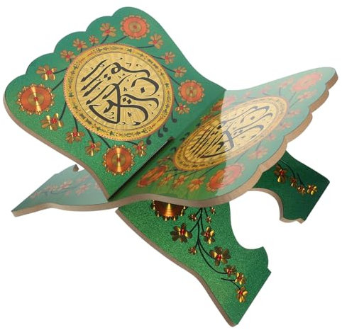 KALLORY Koran-Bücherregal - Bücherregal - Leseständer Standfester Buchständer buchstütze Buchständer für Schule Buchanzeige Plattenständer Buchhalter für Schreibtisch Holz Light Green