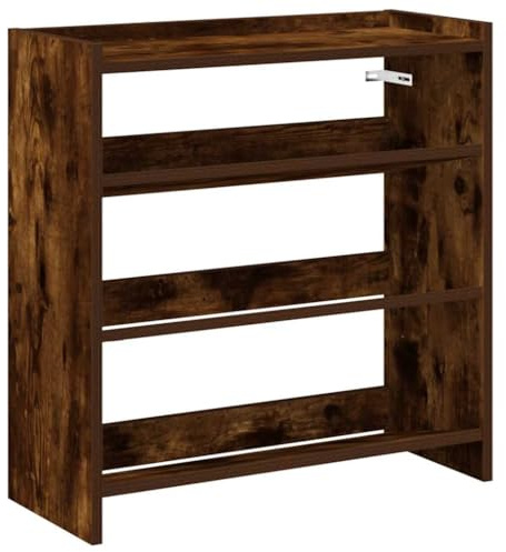 vidaXL Schuhregal Räuchereiche 60x25x62 cm Holzwerkstoff