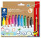 STAEDTLER Noris jumbo 328-B dreikantiger jumbo Fasermaler, ergonomischer dicker Schaft, attraktive Sternchenprägung, Kartonetui mit 10 Fasermalern, Promotion, 328-B C10P