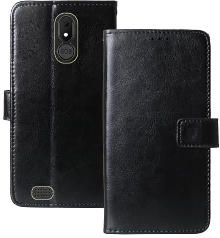 Anybird Nero Custodia in pelle Flip Caso Protettiva Cover Skin Wallet per BRONDI AMICO VERO 4G 5.7