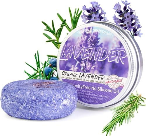MavChanolia Shampoo-Seife zur Grauhaarabdeckung, Lavendel-Shampoo-Riegel, für graues Haar, Reverse-Shampoo-Riegel, für graues Haar, Bart und Augenbrauen, Unisex