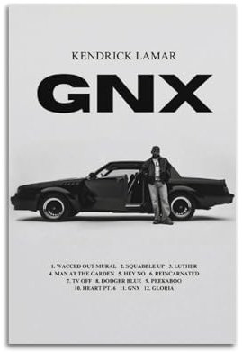 CHIMOSHEJI Kendrick Lamar Poster, Album, Poster, Wandkunst, dekoratives Gemälde, Schlafzimmer, 30 x 45 cm, ungerahmter Stil