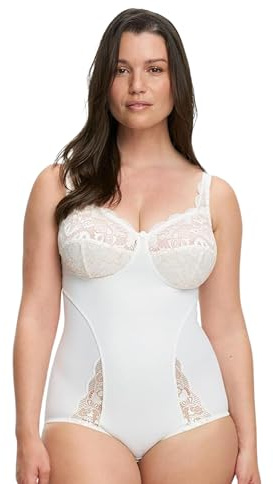 SUSA Damen Body ohne Bügel - Latina 6538 - Bequeme Shapewear Mieder für Frauen - Figurschmeichelndes Design - Ideal für Alltag & besondere Anlässe - Vanilla, 75D