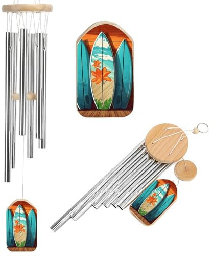 BVKWNTSA Haus-Surfbrett auf Holz, bedruckt, halblang, wasserdicht, mit 3 Taschen an der Taille, geeignet für die Küche, Surfbrett auf Holz, One size