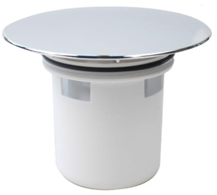 Coperchio per piletta doccia cromato 121 mm, coperchio per piletta doccia in plastica cromata con cestello, mmAccessori da bagno - Coperchio di scarico con cestello