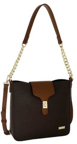 Camomilla Milano Borsa a Spalla Donna, Similpelle, Collezione Emy, Colore Marrone