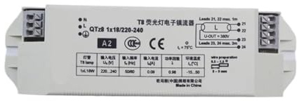 Reattori per lampade fluorescenti, Alimentatore elettronico QTZ8 18W 2 * Alimentatore for lampada fluorescente T8 da 18W Uno for due(Qtz8 2 X 18w)