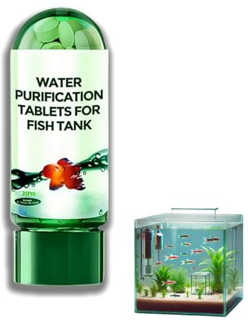 35Pcs Powerful Aquarium Water Purification Tablets,Fast-Acting Algae Remover and Tank Cleaner,Water Treatment for Clear Fish Tank Water,Eliminates Cloudiness and Impurities for Aquatic Environment