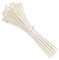 intervisio Collier de Serrage Réutilisable Plastique, 250 mm x 7,6 mm, Attache Câble Réutilisables, Serre Câbles Rilsan Nylon, Colliers Serre-Cable 250mm, Blanc, Lot de 100 Pièces