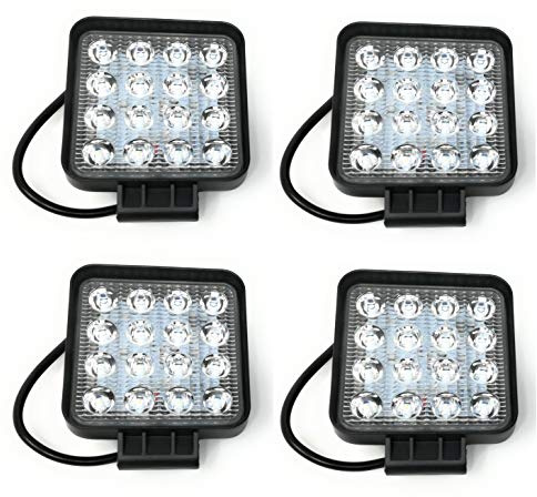 TEMPO DI SALDI 4 Fari 48W Quadrato Faretto Led Da Lavoro 16 Led Da 3W Di Profondità Auto Barca