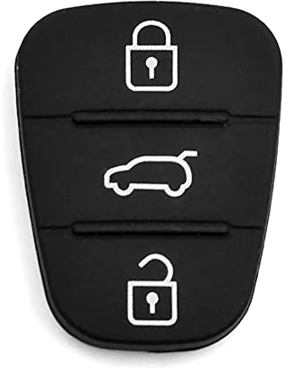 sourcing map Car Remote Fob Case Insert Rubber Pads Keypad for Hyundai | 3 Buttons