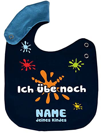 Kleiner Fratz größenverstellbares Baby Wende Lätzchen NEU (rot-fuchsia) Ich übe noch und den Namen Ihres Kindes