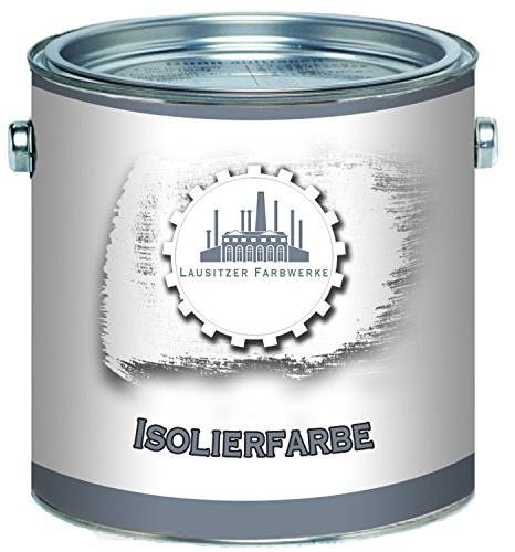 Lausitzer Farbwerke Isolierfarbe in Weiß Sperrgrund Nikotinfarbe Deckanstrich Nikotinsperre (1 L)