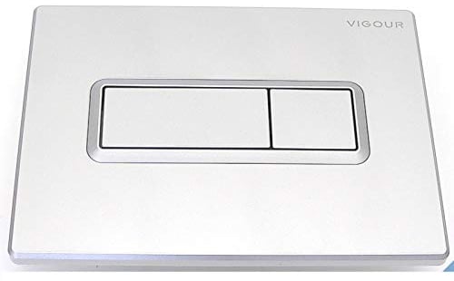 VIS Betätigungsplatte TEES - für WC - 205 x 145 mm - 2-Mengen-Spültechnik - Farbe wählbar (Mattchrome - VIGTEESCM)