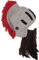 YEKEYI Lustige Ritterhelm Beanie mit Bart Mütze Handgemachte Strickmütze Winter Dicke Kappe Oktopus Hut Halloween Cosplay Skimaske, braun, Einheitsgröße