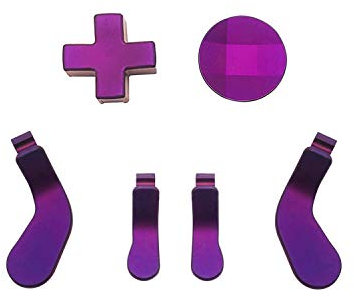 Cuscinetti a D e pagaie in metallo di ricambio per controller Xbox One Elite Series 2, controller Xbox One Elite (viola)