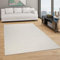 Paco Home Teppich Wohnzimmer Schlafzimmer Esszimmer Kurzflor Moderne Optik Einfarbig Pastell, Grösse:140x200 cm, Farbe:Creme
