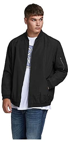 JACK & JONES Herren Jjerush Ps Noos Bomberjacke, Schwarz, 3XL EU