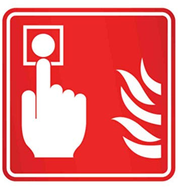 Lot de 3 panneaux en vinyle autocollant A4 avec alarme incendie