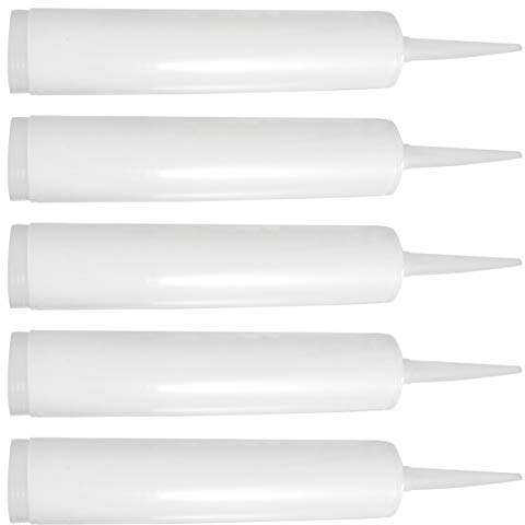 5 Pièces Tubes De Calfeutrage Vides En Plastique Rechargeables Et Réutilisables Idéaux Pour Réparations De Fissures Joints Et Bricolage À Domicile