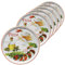 MamboCat Napoli Red Lot de 6 assiettes à pizza rouges Ø 32 cm I Assiettes de service avec motifs I Plaques à apéritif pour servir des antipasti ou des tomates mozzarella I Assiettes en porcelaine
