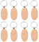 Porte-Clés en Bois, 8 Pcs DIY Porte-clés en Bois Naturel Bricolage, Porte Étiquettes Personnalisé, Naturel Porte Clé Personnalisé Porte Clef Objet Bois, pour Clés Femmes Hommes Cadeau, ovale