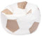 Ecopuf Football Sack L - Spielkissen aus Kunstleder - Ideal für Fußballfans, Kinder - Sitzsack Wohnzimmer - Sitzpouf Samt - Gaming Stuhl Pouf Sack - 90x55cm, Beige E17