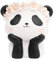 Boerni Mignon Résine Panda Porte-Stylo,Animal Crayon Tasse Porte-Crayon Pot Dessin Animé Stylo Conteneur Maquillage Pinceau Fleur Plante Succulente Pot pour Enfant Bureau Bureau Papeterie Cadeau