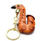 AVLUZ Porte-clés d'instrument de musique, porte-clés en cuir drôle, pendentif de sac à main, décoration de pendentifs de porte-clés fabriqués à la main for les cadeaux d'anniversaire (Color : Orange