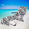 Morbuy Liegestuhl Handtuch mit Taschen, 3D Tier Drucken Strandtuch für Liegen Strandliegen Handtuch Handtücher für Strandliegen Leicht Mikrofaser Strandtuch mit Kapuze (Zebra)
