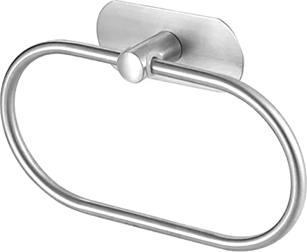 Cyrank Handtuchhalter, Handtuchring für Badezimmer, Wandmontage Handtuchring aus Edelstahl, Oval, Gebürstetes Nickel, Badetuchring, Selbstklebender Handtuchhalter, Kein Bohren, Wandhandtuchhalter