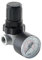 Mini Druckregler Druckminderer Druckluftminderer 340 l/min Regler; mit Manometer (G 1/4, Druckregelbereich: 0,5-10 bar)