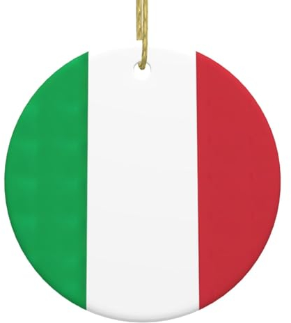 Weihnachtsschmuck, Keramik-Anhänger für Zuhause und Geschäft, Dekoration, Italien-Flagge