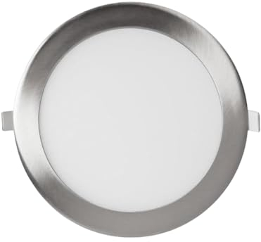 ONSSI Placa LED de Techo 20W 2000lm,Redondo Φ220mm Blanco Frío (CCT Regulable en Blanco-Neutro-Cálido) Panel LED Níquel Super slim Empotrado Foco downlight Led (Marco Plata)