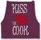 Shirtracer Schürze - Kochschürze lustig - Kiss the cook I Geschenk Kochen - 85x69 - Aubergine - für sie koch kochschürzen cooking küchen damenschürzen männer englisch küche bäckerschürzen spruch