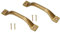 KOTARBAU® 2er Set Möbelgriff 140 mm Gold Küchengriff Schrankgriff Schubladengriff Ladengriff Bogengriff Türgriff für Schubladen Türen