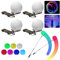 HRKVSK LED Poi Bälle, 4 Stück Jonglierbälle Leuchtend mit Regenbogen Farben und Strobe-Effek, Leucht Ball, Leuchtendes Spielzeug für Fitness, Tanz, Jonglieren, Kinderspielzeug