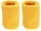 PATIKIL 2 Packung Schweißbänder Handgelenk 8x10cm Weiche Verdickte Baumwolle Fitness Arm Schweißband für Tennis Basketball Fußball, Gelb