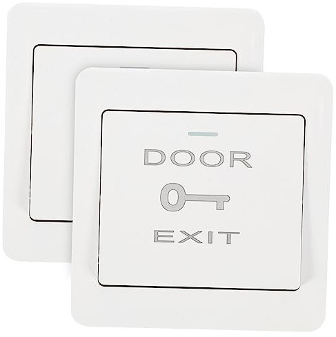 OUNONA 2pcs Doorbell Button The Ring Doorbell Plate Covers Ring Doorbell Cover Replacement Door Bell Covers for outside Wall Plate for Doorbell Wall Hanging Board Self Reset Pp White