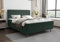 PAMIR24 Boxspringbett 160x200 mit Bettkasten, Polsterbett 160x200 mit Stauraum, Polsterbett Samt mit Kopfteil Doppelbett mit Bonell-Feder Matratzen und T30-Schaum - Matratzenhärtegrad H3 Flaschengrün