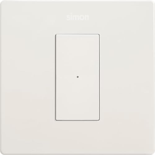 SIMON - KIT interruptor/conmutador conectivo de empotrar blanco, Serie Simon 270, Interruptor de Pared Plano y Fino desde tu Smartphone, Incluye Marco, Tapa y Mecanismo, Color blanco