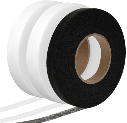 3 Rollen Textilkleber Saumband zum Aufbügeln Bügelband Stoffkleber Stoff Saumband Kantenband Klebestreifen 1.5 cm x 64 m Waschfest Hemming Tape für Kleidung Vorhänge Jeans Saum Hosen Kleider