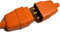Mr. Gadget's Solutions 10Amp In-Line Flex Connector 3 Pin Cable Wire Joiner 3 Core Mains Plug Orange Heavy Duty